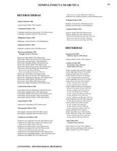 NOMINA INSECTA NEARCTICA  HETEROCERIDAE