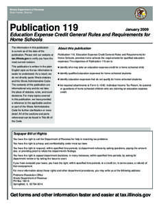 Illinois Department of Revenue Brian Hamer, Director Publication 119  January 2009