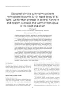 Physical oceanography / Climatology / Climate / Oceanography / El Niño-Southern Oscillation / Sea surface temperature / Rain / Walker circulation / La Niña / Atmospheric sciences / Meteorology / Tropical meteorology