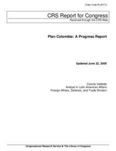 Plan Colombia: A Progress Report