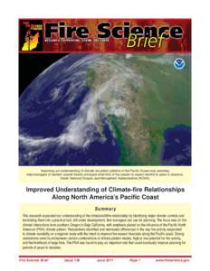 Physical oceanography / Ecological succession / Fire / Tropical meteorology / Pacific decadal oscillation / El Niño-Southern Oscillation / Climate pattern / Fire ecology / Teleconnection / Atmospheric sciences / Meteorology / Climatology