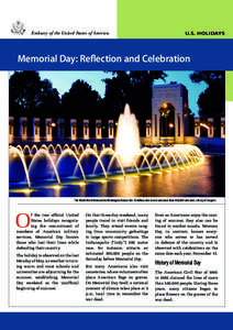 Embassy of the United States of America  U.S. HOLIDAYS Memorial Day: Reflection and Celebration