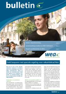 WEA bulletin bovenzijdecover