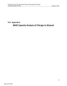 Chicago to Iowa City High-Speed Intercity Passenger Rail Program Service Development Plan August 6, 2010  ES.4 Appendix A 