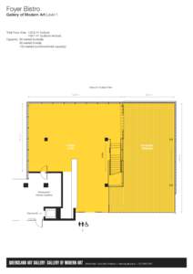 Foyer Bistro  Gallery of Modern Art Level 1 Total Floor Area: 125.8 m2 (indoorm2 (outdoor terrace)
