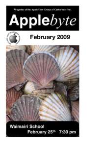 Magazine of the Apple User Group of Canterbury Inc.  Applebyte February[removed]Waimairi School