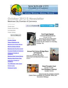 October 2012 Mackinaw City C of C Newsletter