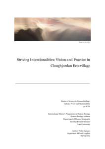 Image by the author  Striving Intentionalities: Vision and Practice in Cloughjordan Eco-village  _______________________________________________