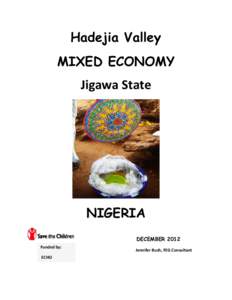 Hadejia Valley MIXED ECONOMY Jigawa State  NIGERIA