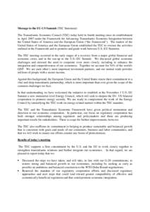 EUROPA - Enterprise and Industry - TEC Statement