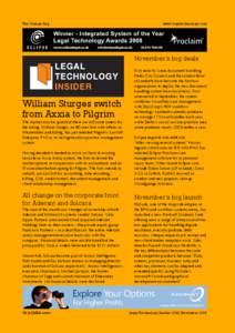 The Orange Rag  www.legaltechnology.com November’s big deals