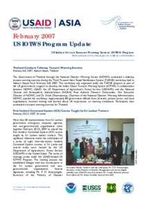 Oceanography / Earth / Indian Ocean / Tsunami warning system / Indian Ocean earthquake and tsunami / Sri Lanka / Indian Ocean Tsunami Warning System / Galle / Smith Dharmasaroja / Physical oceanography / Tsunami / Warning systems