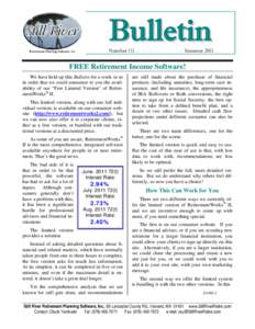 Bulletin  Number 111 Summer 2011