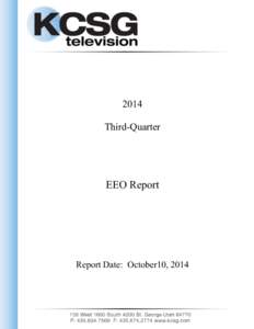 2014 Third-Quarter EEO Report  Report Date: October10, 2014