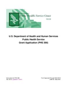U.S. DHHS Public Health Service Grant Application (PHS 398)