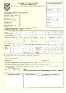 DHA 73 Application for a South African Passport