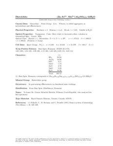 Crystallography / Halotrichite / Matter / Sulfate minerals / Baia Sprie / Chemistry