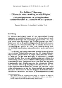Internationales Asienforum, Vol[removed]), No. 3–4, pp. 301–323  Das Jollibee-Phänomen: