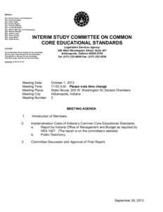 NT[removed]Interim Study Committee on Common Core Educational Stan