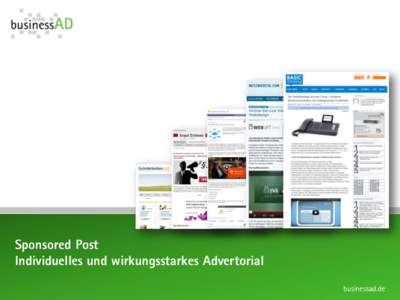 Sponsored Post Individuelles und wirkungsstarkes Advertorial businessad.de