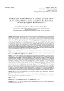 Featured Article  Scientia Marina[removed]March 2014, 7-16, Barcelona (Spain) ISSN-L: [removed]doi: http://dx.doi.org[removed]scimar[removed]14A