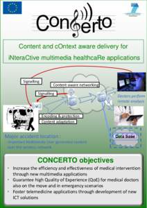 Content and cOntext aware delivery for iNteraCtive multimedia healthcaRe applications Signalling  Content-aware networking