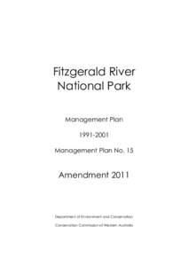 Microsoft Word Fitzgerald River National Park Management Plan[removed]Management Plan No. 15 Amendment[removed]Fitzgerald River MPlan Amendment 22Dec11.docx