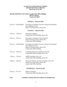 Microsoft Word - March 2011 Board Schedule.doc