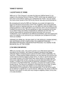 TERMS OF SERVICE 1.ACCEPTANCE OF TERMS SBN.com (or “The Company”) provides the Services (defined below) to you subject to the following Terms of Service (