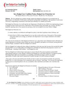 For Immediate Release February 28, 2012 `  Media Contact: