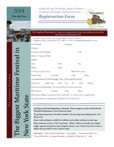 Calling All Tugs, Workboats, Barges, Fireboats, Canalboats, Riverboats, Dayboats and more[removed]Registration Form