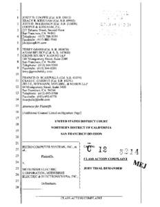 1 2 3 Plaintiffs bring this civil action on behalf of themselves and all others similarly situated against the above-named Defendants and, demanding a trial by jury,