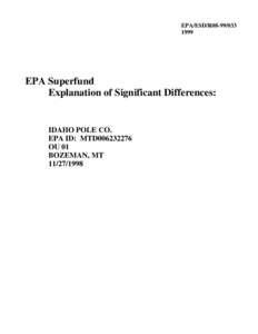 EPA/ESD/R08[removed]EPA Superfund Explanation of Significant Differences: