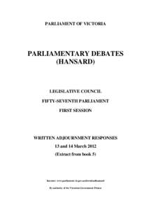 EXTRACTFROMBOOK  PARLIAMENT OF VICTORIA PARLIAMENTARY DEBATES (HANSARD)