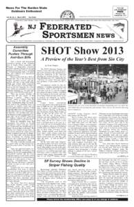 Page 1  News For The Garden State Outdoors Enthusiast Vol. 46, No. 3 March 2013