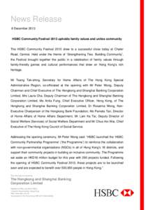 HSBC Community Festival 2013 upholds family values and unites community