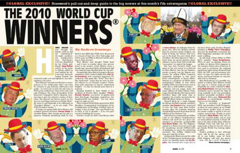 !!GLOBAL EXCLUSIVE!! Noseweek’s pull-out-and-keep guide to the big scorers at this month’s Fifa extravaganza !!GLOBAL EXCLUSIVE!!  THE 2010 World Cup® winners H