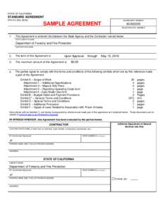 STATE OF CALIFORNIA  STANDARD AGREEMENT STD 213 (Rev[removed]AGREEMENT NUMBER