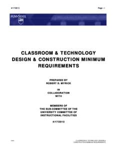 Page - i CLASSROOM & TECHNOLOGY DESIGN & CONSTRUCTION MINIMUM