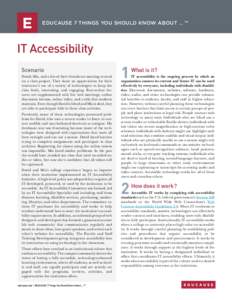 EDUCAUSE 7 Things You Should Know About IT Accessibility