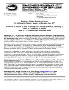 Politics of the United States / Mayors Climate Protection Center / United States Conference of Mayors / Ed Rendell / Pennsylvania