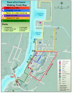 Town	of	La	Conner Walking	Trails	Map 8  North Pearle Jensen Way