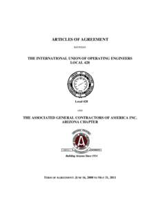 ARTICLES OF AGREEMENT BETWEEN THE INTERNATIONAL UNION OF OPERATING ENGINEERS LOCAL 428