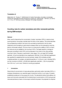 Sichtbarkeit von Nanopartikeln im REM auf verschiedenen Probenträgern