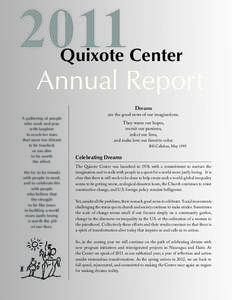 2011  Quixote Center Annual Report Dreams