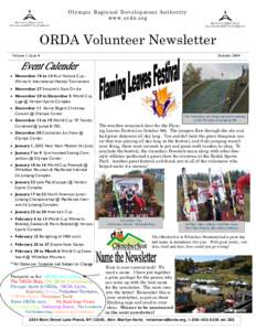 Olympic Regional Development Authority www.orda.org ORDA Volunteer Newsletter Volume 1, Issue 4