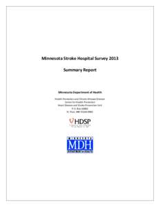 Minnesota Hospital Stroke Quality Improvement Survey 2010