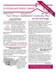 TH E GUILDERLAND PUBLIC LIBRARY Volume 21 Issue 4