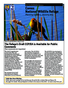 U.S. Fish & Wildlife Service  Camas National Wildlife Refuge Planning Update 4, January 2014