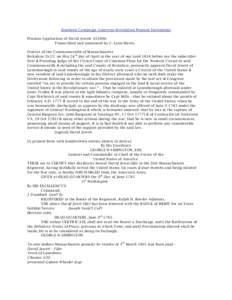 Southern Campaign American Revolution Pension Statements Pension Application of David Jewett: S32896 Transcribed and annotated by C. Leon Harris District of the Commonwealth of Massachusetts Berkshire Ts.[?] on this 24 t